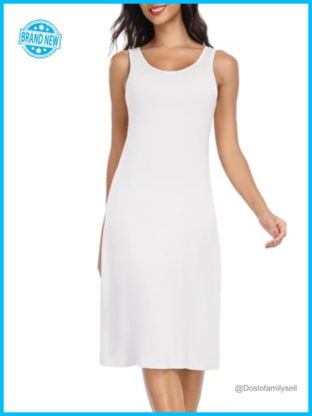 Full Slip for Women Under Dress Modal Wide Straps Sleeveless Nightgown